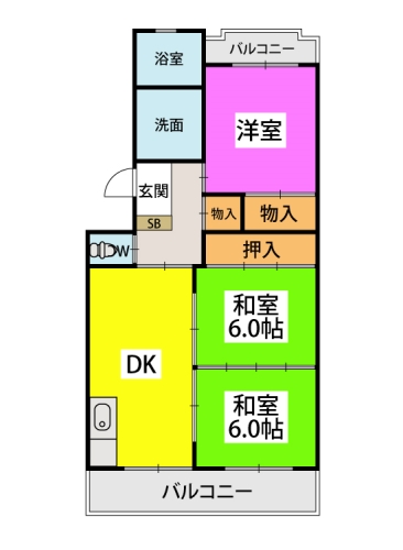 パインクレスト８８ / 103号室 間取り