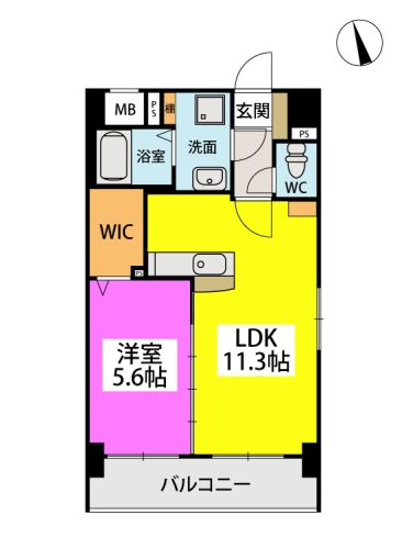 レーヴ陣原 / 403号室 間取り