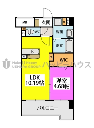 グレイス折尾 / 402号室 間取り