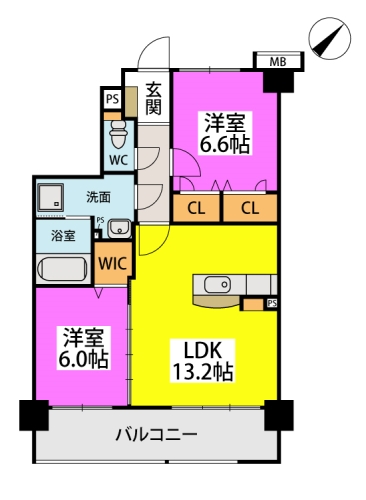 ヴェルデ青山 / 602号室 間取り