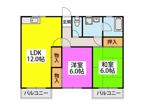 林ビル / 402号室 間取り