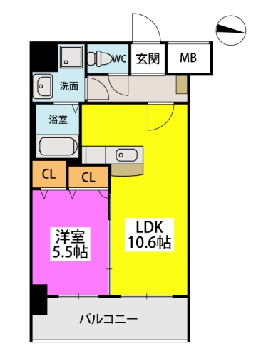 (仮称)九州共立大前マンション / 103号室 間取り
