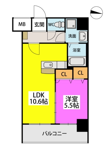 (仮称)九州共立大前マンション / 105号室 間取り
