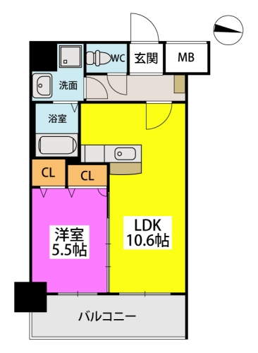(仮称)九州共立大前マンション / 106号室 間取り