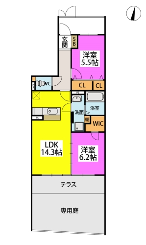 （仮称）プレアevL堀池 / 102号室 間取り