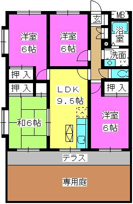 プログレス２１ / 103号室 間取り