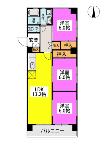 ロイヤルＭ４２ / 207号室 間取り