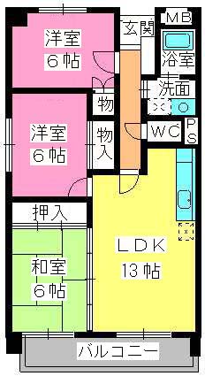 堀ビル / 406号室 間取り