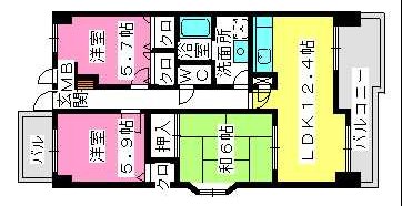 ハイツグランドウェルス / 505号室 間取り