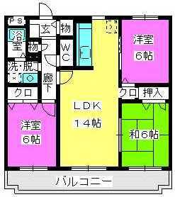 プラムハイツ３ / 302号室 間取り