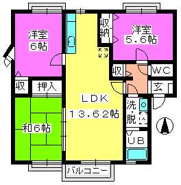 ロータスハイム有田 / 206号室 間取り
