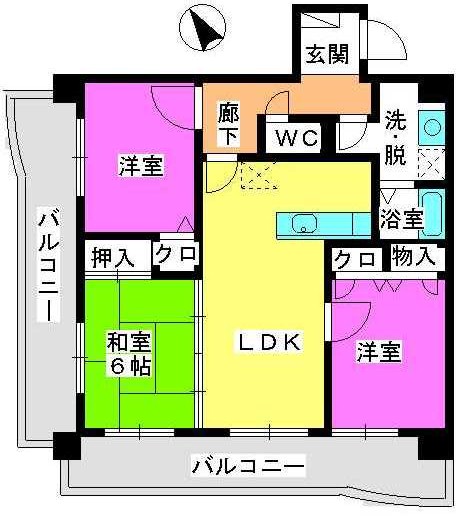 グランドハイツ廣善 / 303号室 間取り