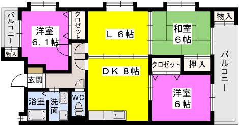 ミールム姪浜 / 301号室 間取り
