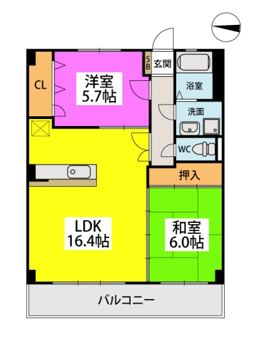 ロイヤルＭⅡ / 203号室 間取り