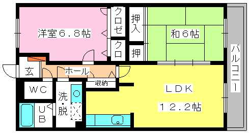 フレーズ千里台 / 207号室 間取り