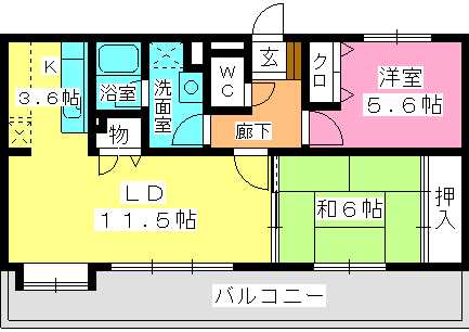 ソルクレスト姪浜 / 202号室 間取り