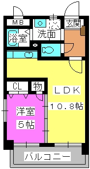 ラフィーネ・ルージュ / 501号室 間取り