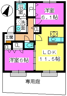 メロディハイツ飯倉 / A1102号室 間取り