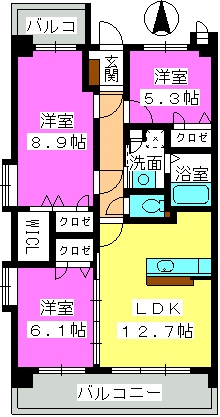 グリーンシャトー / 405号室 間取り