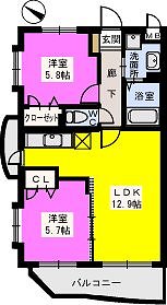 リブェールメゾン富士見 / 205号室 間取り