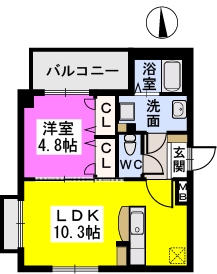 キャバーン愛宕 / 502号室 間取り