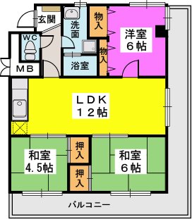 姪浜駅南ビル / 201号室 間取り