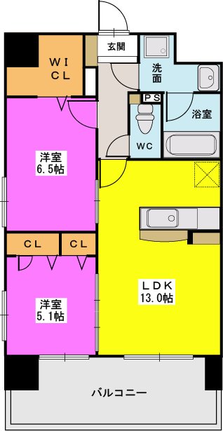 ＭＭ－６ / 801号室 間取り