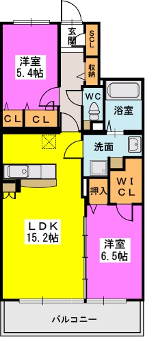 シヅティア / 203号室 間取り