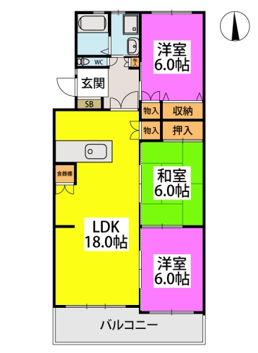 ドミール２１ / 103号室 間取り