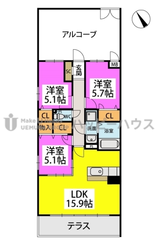 ＭＭ－７ / 101号室 間取り