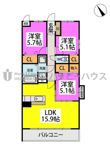 ＭＭ－７ / 305号室 間取り