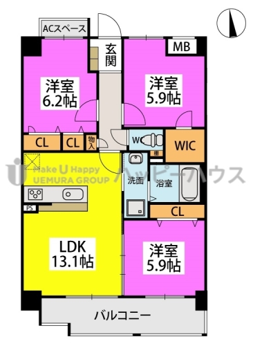 SOL愛宕南 / 503号室 間取り