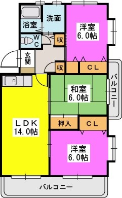 阿部第３ビル / 401号室 間取り