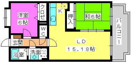 ヴィルヌーブ / 1302号室 間取り