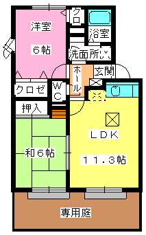 ゼフィールさわら / A-105号室 間取り