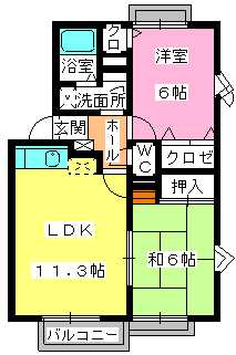 ゼフィールさわら / A-201号室 間取り