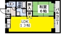 楢崎ビル / 401号室 間取り