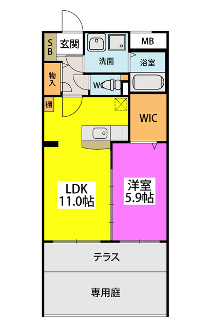 エクレール / 102号室 間取り