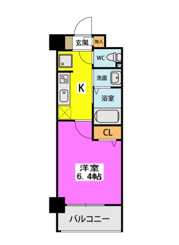アスミール伊都 / 1020号室 間取り