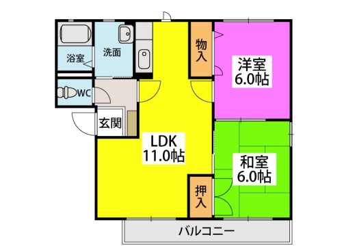 ディアスTAKANAWA / C202号室 間取り