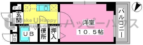 アネモス春日原 / 504号室 間取り