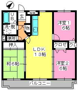 アゼリア’９７ / 302号室 間取り