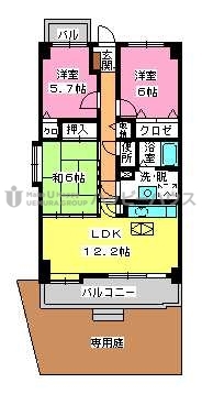 サントラップアベニュー / 105号室 間取り