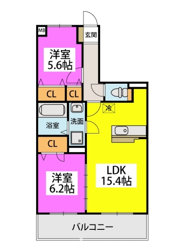 メゾン くりえいと / 302号室 間取り
