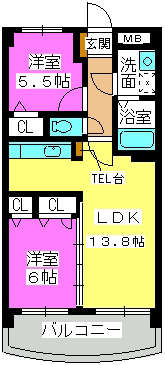 エミネンス / 302号室 間取り