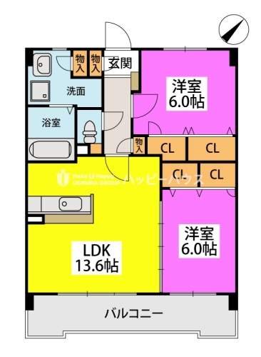 グレイス大城 / 403号室 間取り