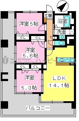 フェニックス福岡南 / 1001号室 間取り