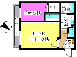 レスピーザⅢ / 202号室 間取り