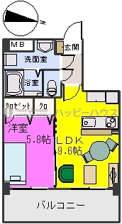 グリーン　フォレスト / 402号室 間取り