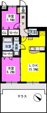 ＧＥＮＫＩＳＯ / 102号室 間取り